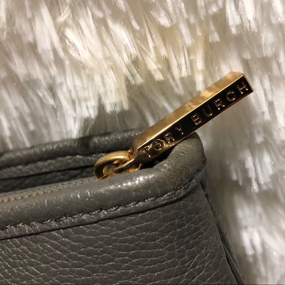 TORY BURCH XL Plebbed Leather Tote Shopper. - Picture 6 of 11